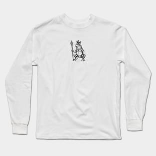 Frog King Holds a Spear Long Sleeve T-Shirt